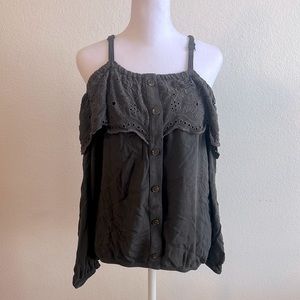 Maurice’s Cut Out Shoulder Blouse Top